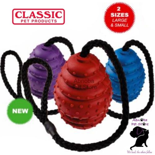 Classic Rubber Dog Oval Rope dental toys Tough /& extremely durable Chew to Clean