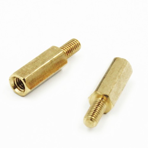 Neu M3 Male 6mm x M3 Female 12mm Brass Standoff Spacer 12+6mm 25Stk