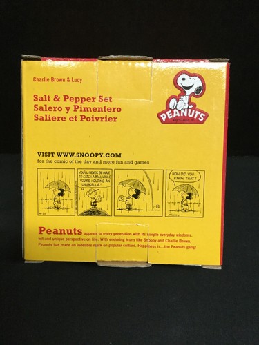 GIBSON PEANUTS SALT /& PEPPER 2 PIECE SET CHARLIE BROWN /& LUCY