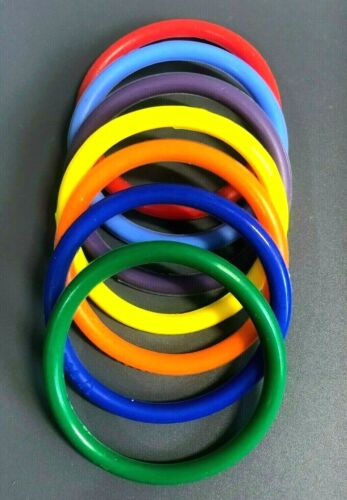 1xRubber Wristband Bracelet 6 cm/ 2.4"Various Colours Same Size Valentines Gift 