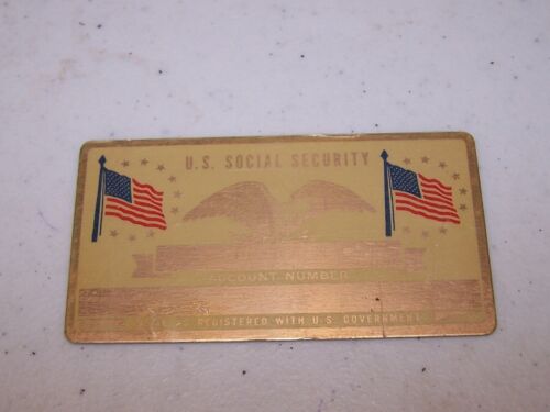 US Social Security Card Could Be Brass 2 Flags 