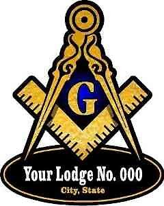 12pk ProSticker 018 4" Masonic Custom Lodge Name Number City Decals Stickers 
