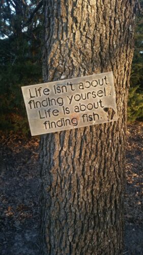 Find Fish Metal Sign 