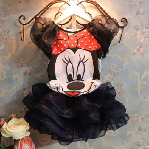 Minnie Mouse Kinder Baby Mädchen Partykleid Kostüm Ballett Tutu Kleid Kleidung 