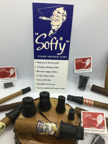 MR SOFTY RUBBER CIGAR HOLDERS,USA MADE BY SOFTY BITS