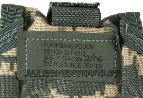 Lot of 4 USGI Military MOLLE II Flashbang Flash Bang Grenade Pouch ACU USED 