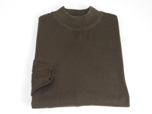 Mens Inserch Mock Neck Pullover Knit Soft Cotton Blend Sweater Winter 4308 Brown