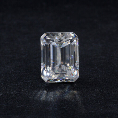 1 CT to 3 CT Emerald Cut Moissanite Loose Stone F Color Excellent Cut Grade 