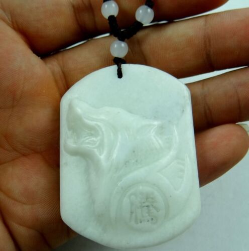 100% Chinese jade hand-carved the statue of Eagle species PENDANT W 