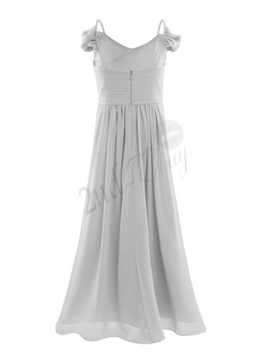 Chiffon Girl Dress Flower Party Formal Wedding Bridesmaid Pageant Prom Gown Kids 