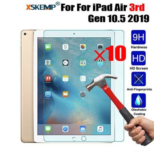 Wholesale 10Pcs Tempered Glass Screen Protector For iPad Air 3rd Gen 10.5 2019 