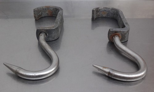 Rohrbahnhaken Metzgerhaken mit Aufzughaken Metzgerei butcher hook equipment