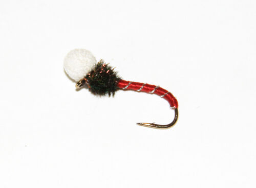 Emerger Buzzers Lièvres Oreille Noir-vert-rouge-Choix Taille Quantité Poly bead fly