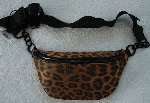 BNWT STEVE MADDEN Brown//Dark Gold Leopard Waist Belt Bum Bag 25x13cm RRP £42