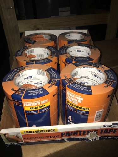 1.41/" x 60 yd. per roll Lot of 24 Rolls of Shurtape Prem Grade Painter/'s Tape
