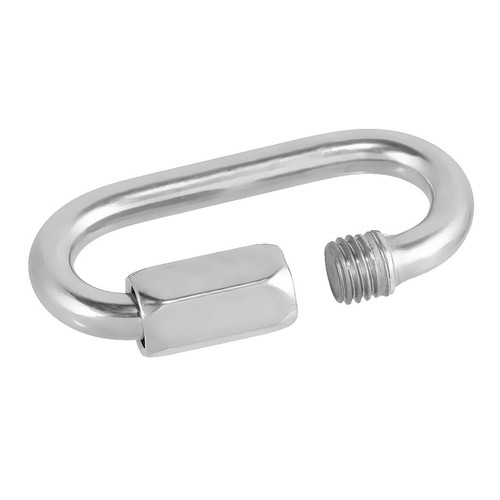 316 Stainless Steel Quick Link Marine Grade Carabiner Lock Silver 6mm