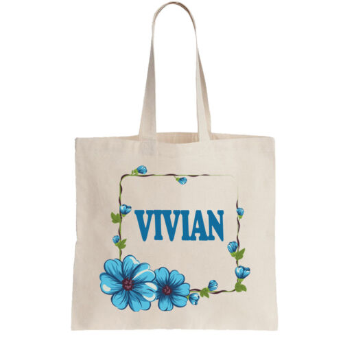 Vivian Ladies Personalised Shopping Bag Tote can amend to ANY NAME Shopper