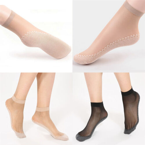 10pcs  Women Velvet Silk Socks Cotton Bottom Non Slip Sole Massage Socks HGZTMFS