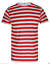 Children/'s Red//White Stripe Short Sleeve T-Shirt Children Book Week Fancy Dress
