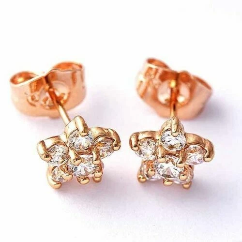 Pendientes de Moda enchapado en oro rosa de cerámica