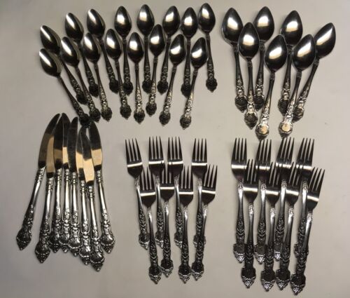 National Rose & Leaf Stainless Flatware Forks Spoons Knives – of Your Choice