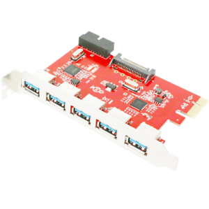 PCIe Card Ships Fre Mailiya PCI-E to USB 3.0 5 Port PCI Express Expansion Card