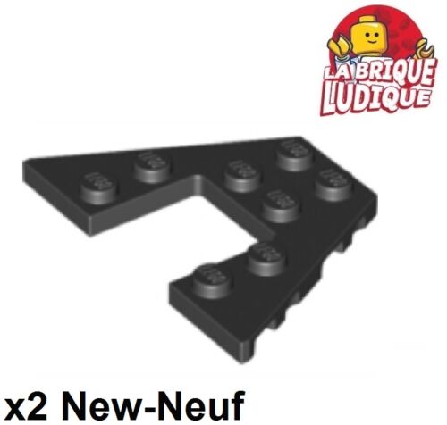 Lego 2x Aile Wedge plate 4x6 noir//black 47407 NEUF