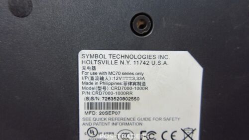 Symbol Motorola Charging Cradle MC70 MC75 CRD7000-1000RR CRD7000-1000R  EXCL PSU 