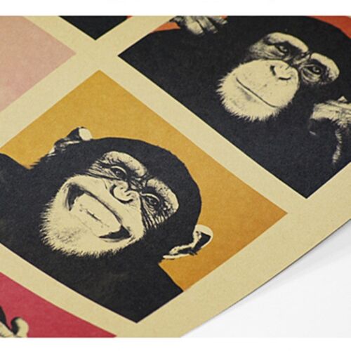1Pc Vintage Movie Poster Gorilla Adornment Bar Counter Wall Stickers Home Decor