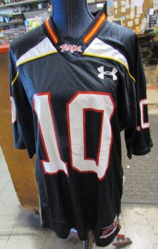 Maryland Terrapins Terps Black Under Armour Football Jersey #10 Mens L UA NWT 