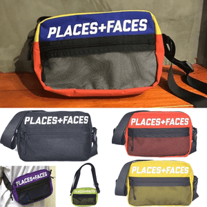 6 Color PLACES PLUS FACES Shoulder Waist Bag Teal Magenta box logo PF Backpack