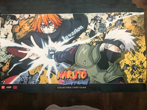 Official Naruto Bandai Playmat CCG TCG Invasion Kakashi vs Pain Toys & Hobbies Collectible Card