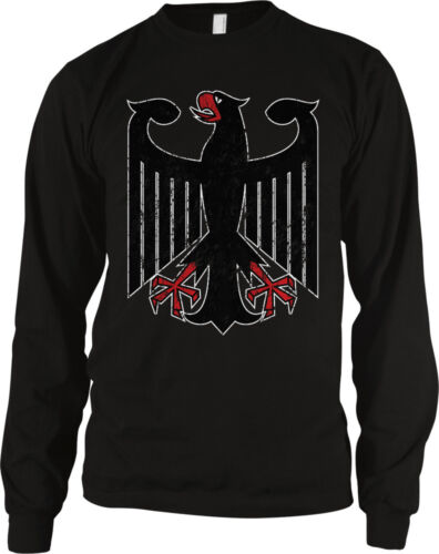 Germany Pride  Long Sleeve Thermal Distressed German Coat of Arms Eagle