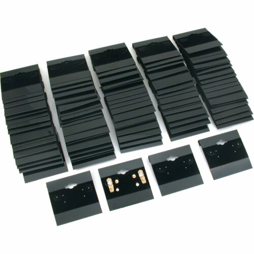 100 Pcs Black Earring Display Hang Flocked Cards 2 X 2 Inch Jewelry Hanging Card