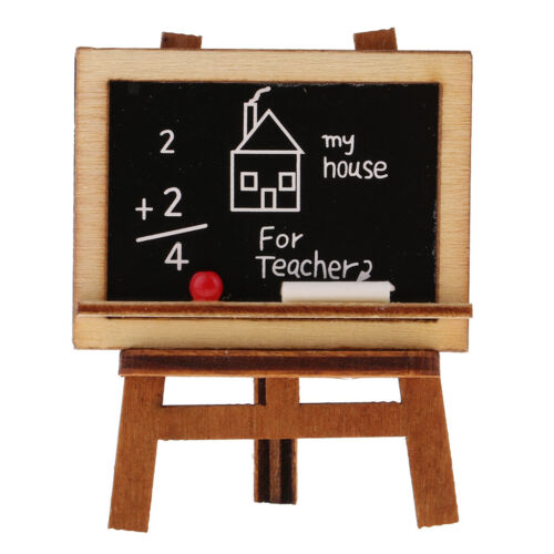 Miniatur Tafel Staffelei Mit Stand für 1:12 Puppenhaus Klassenzimmer Dekor