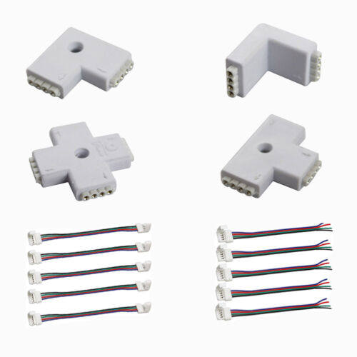5x LED Streifen RGB Strip Verbinder Eckverbinder Schnellverbinder Steckverbinder 