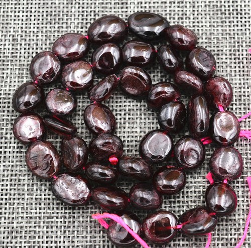 New Strand Natural Garnet Smooth Oval Slightiy irregular size 15/"