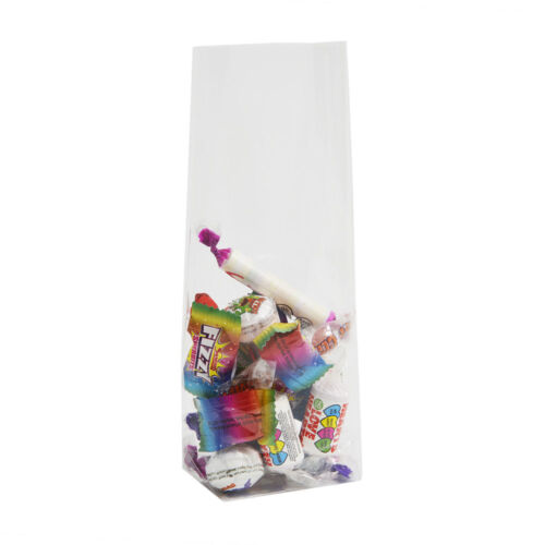 Clear Cellophane Bags with Block Bottom Gift//Food Without Cardboard Sweets