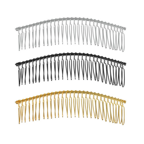 6 Pcs Metal Hair Combs Clips Comb Slides 30 Teeth DIY Women Hair Accessories 