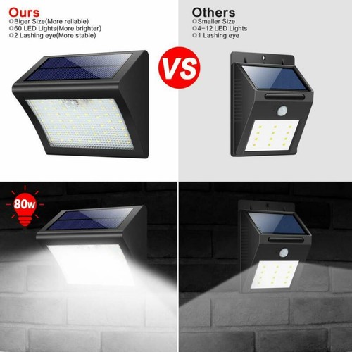 Yacikos Solarleuchten Außen 60 Led Solarlampe Mit Bewegungsmelder Solar Wandleu