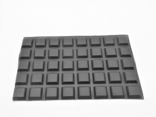 3.2mm H 13mm Square Laptop//Computer Rubber Feet 3M Adhesive Backing 40 Feet