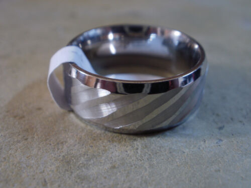 Partnerring 1427 Damen und Herren Edelstahl Ring Muster Schlicht