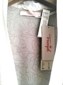 Bridal Robe Lingerie Semi-Sheer Ivory Satin Trim 38 European New