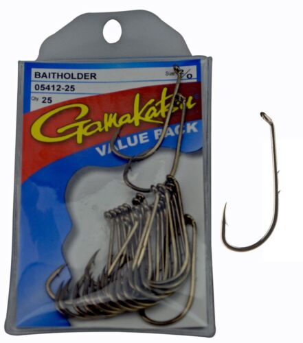 Gamakatsu Baitholder Fishing Hooks 25pc value pack 