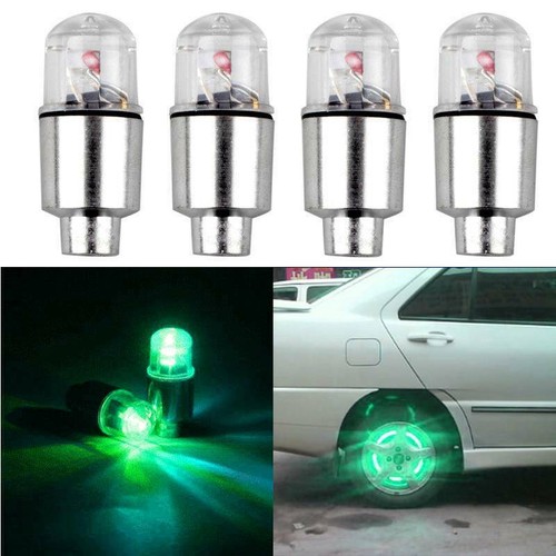 4x LED Dragonfly Car Wheel Tyre Decor Light Bulbs Tire Air Valve Stem Cap Lamps