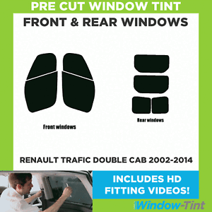 Full Kit Pre Cut Window Tint-Renault Trafic double cabine 2002-2014