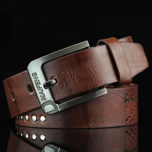 Classic Men's Leather Belt Casual Pin Buckle Waist Belt Waistband Belts Strap 