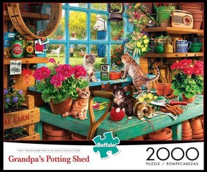 BUFFALO-GAMES-JIGSAW-PUZZLE-GRANDPA-039-S-POTTING-SHED-STEVE-READ-2000 