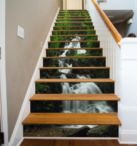 Details about  / 3D Forest Stone ZHU597 Stair Risers Decoration Photo Mural Vinyl Wallpaper Zoe