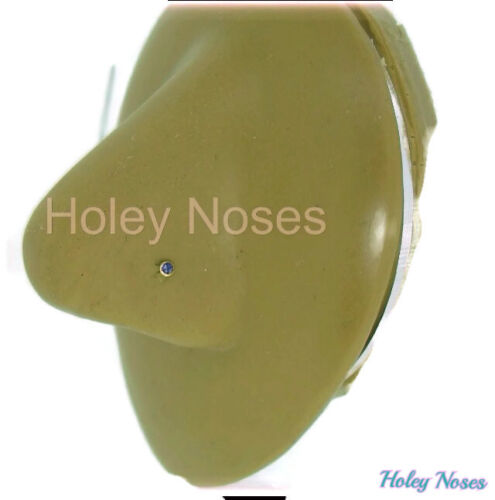 18ct Yellow Gold 1.5mm created Iolite Nose Stud Ring Bone Coneset body jewellery